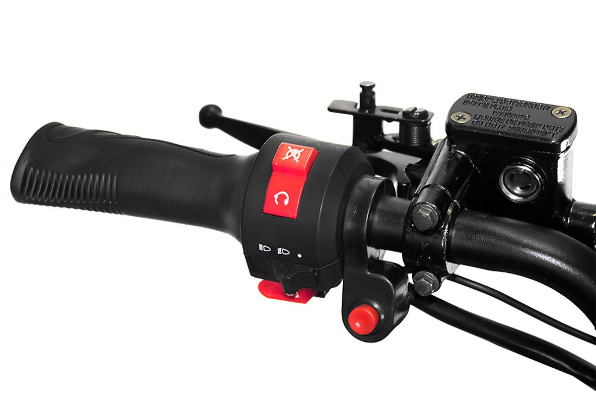 Warrior 1000W elquad med speedometer og bagasjebrett