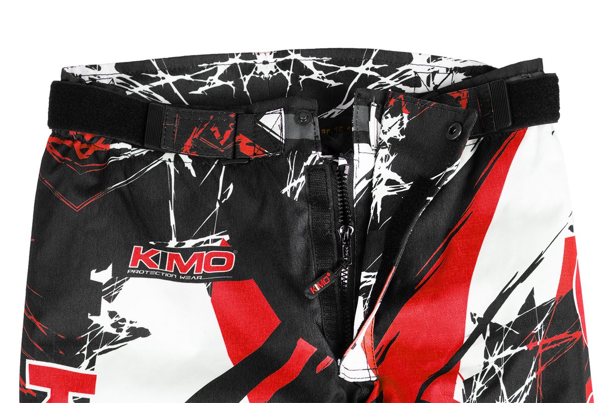 KIMO motocrossbukse barn med beskyttere rød