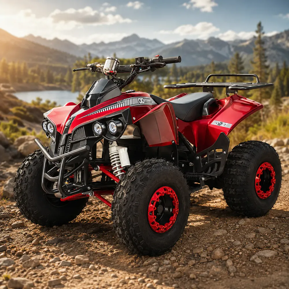 Barnas Quad S-10 Elektrisk 1000W Rød/Metallic