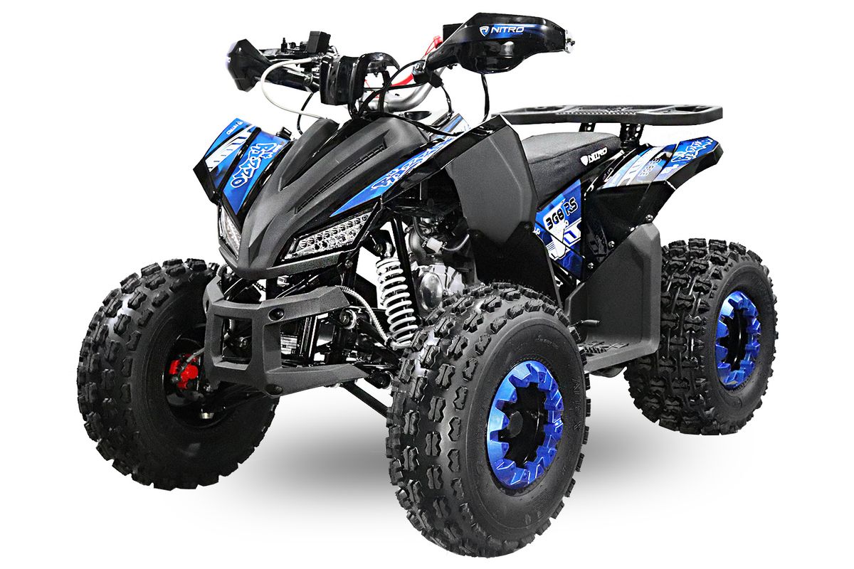 Rizzo 125cc ATV m/LED, revers og alarm – 7” dekk