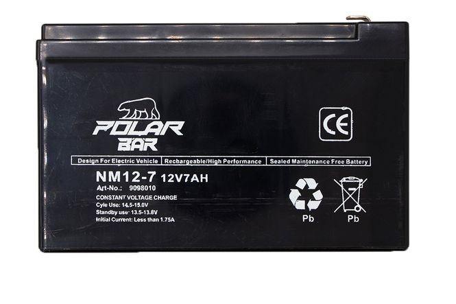 Hovedbilde Polar Bär 12V 7Ah NM12-7 AGM batteri til elbiler