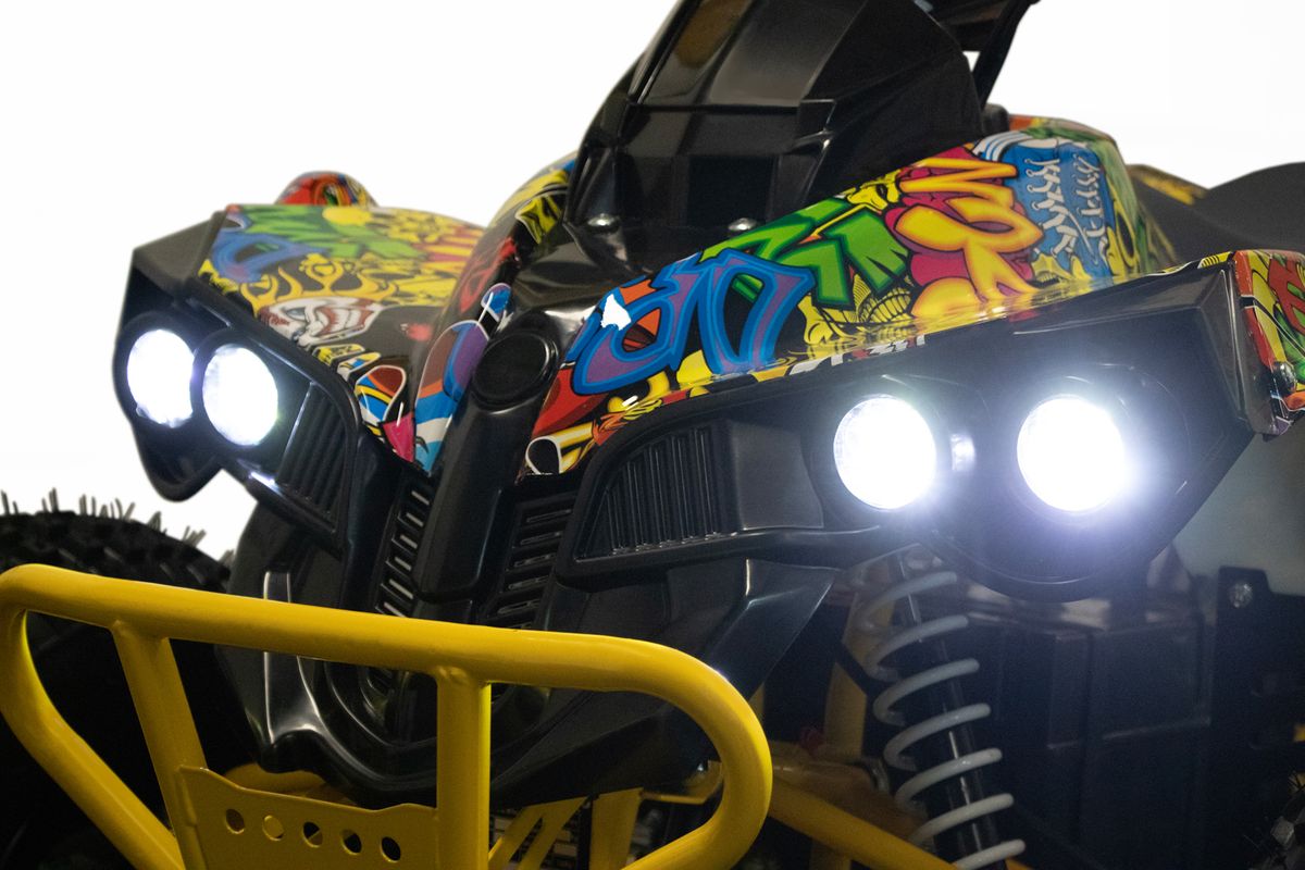 Warrior 1000W graffiti ATV med Keyless og akseldrift