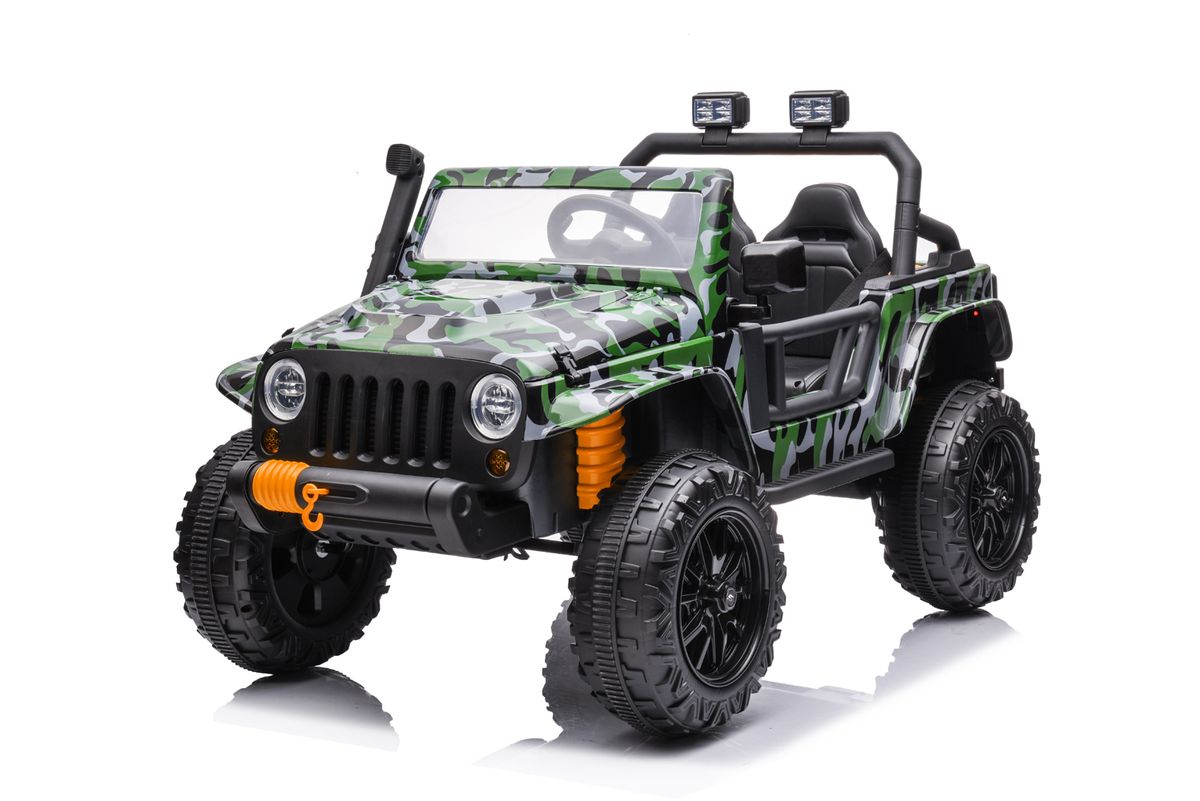 Kidix Offroad JP elbil barn 12V toseter med fjernkontroll